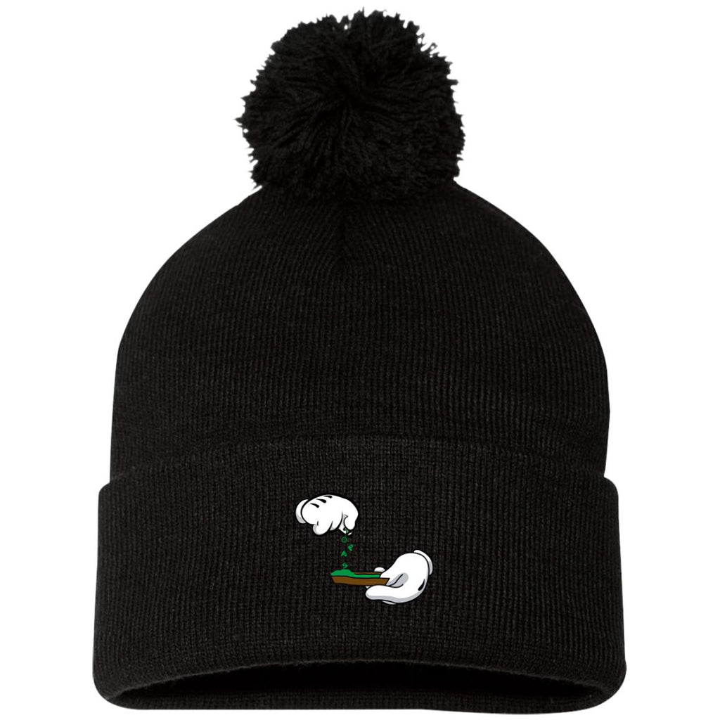 BURN THE OPPS Pom Pom Knit Cap