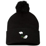 BURN THE OPPS Pom Pom Knit Cap