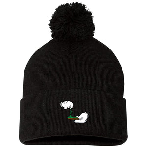 BURN THE OPPS Pom Pom Knit Cap