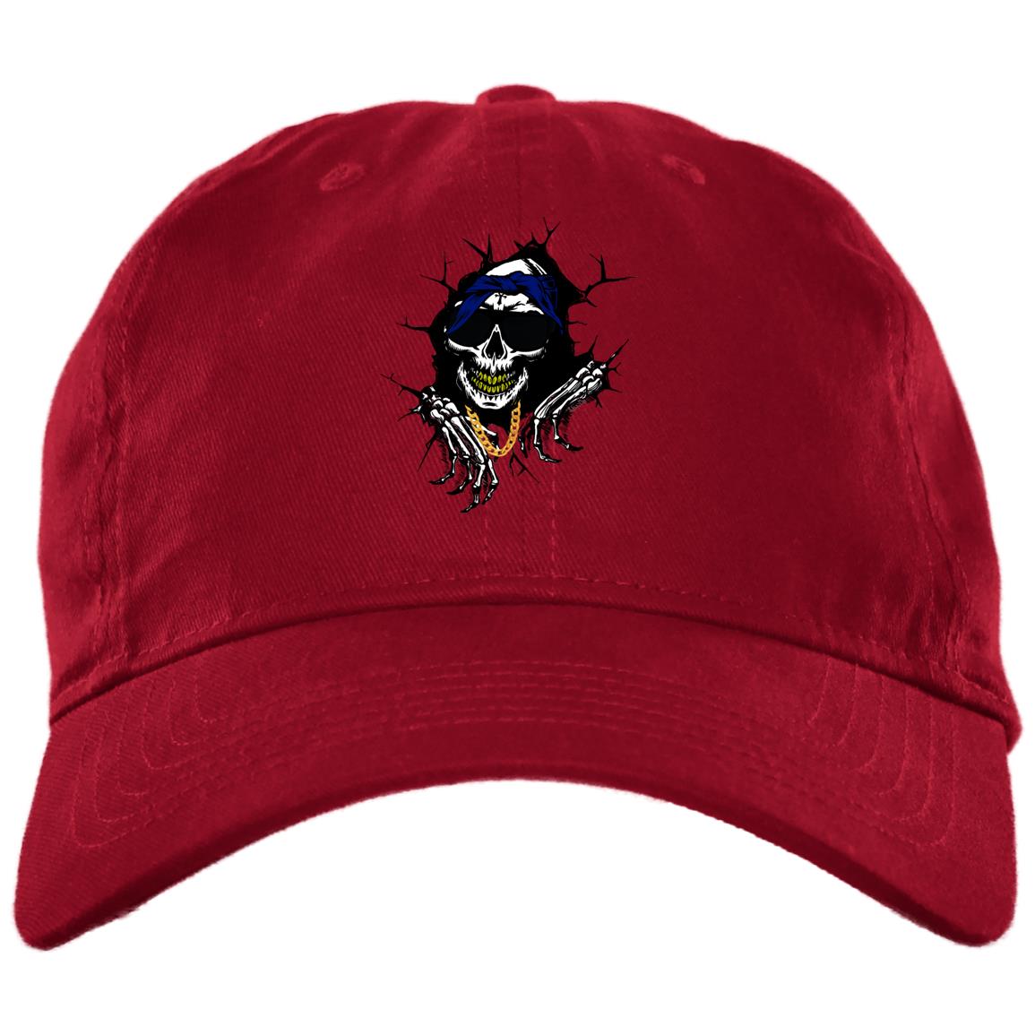 CRIP SKULL Brushed Twill Unstructured Cap