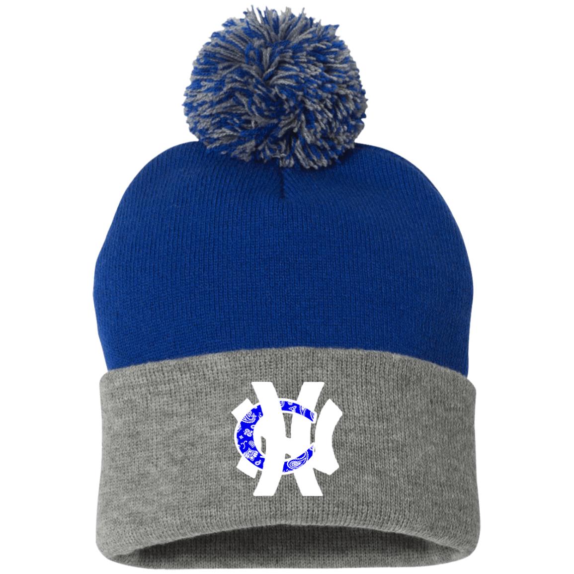 NHC BW Pom Pom Knit Cap