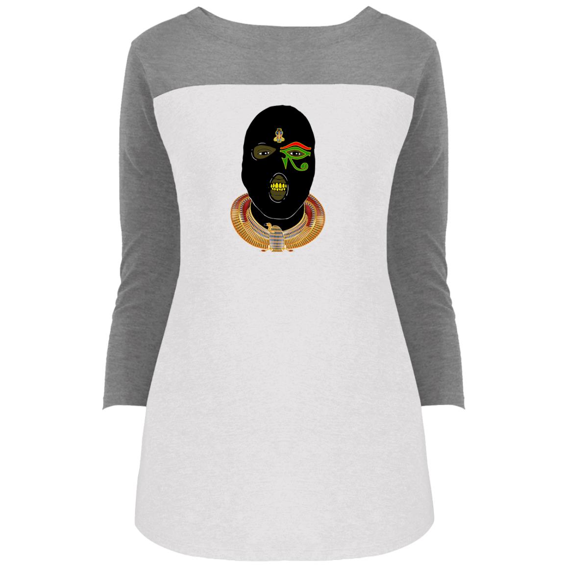 Nubian Goons Mask Ladie' s 3/4 Sleeve T-Shirt