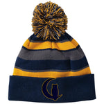 LaChouett BR Striped Beanie with Pom