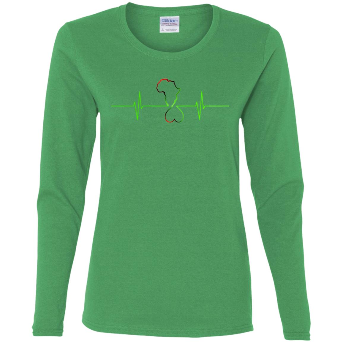 Afrika Hearthbeat Ladies LS T-Shirt