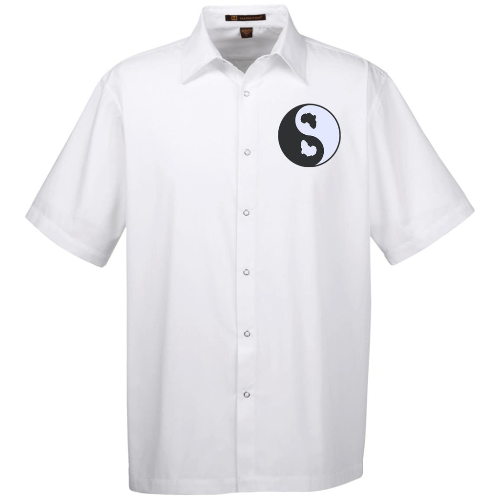 Ying Yang KMT Men's Snap Closure Short Sleeve Shirt