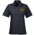 Ankh Udja Seneb shen Ladies' Snap Closure Short-Sleeve Shirt