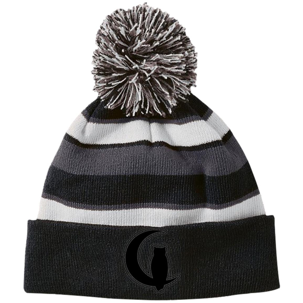 LaChouett BL Striped Beanie with Pom