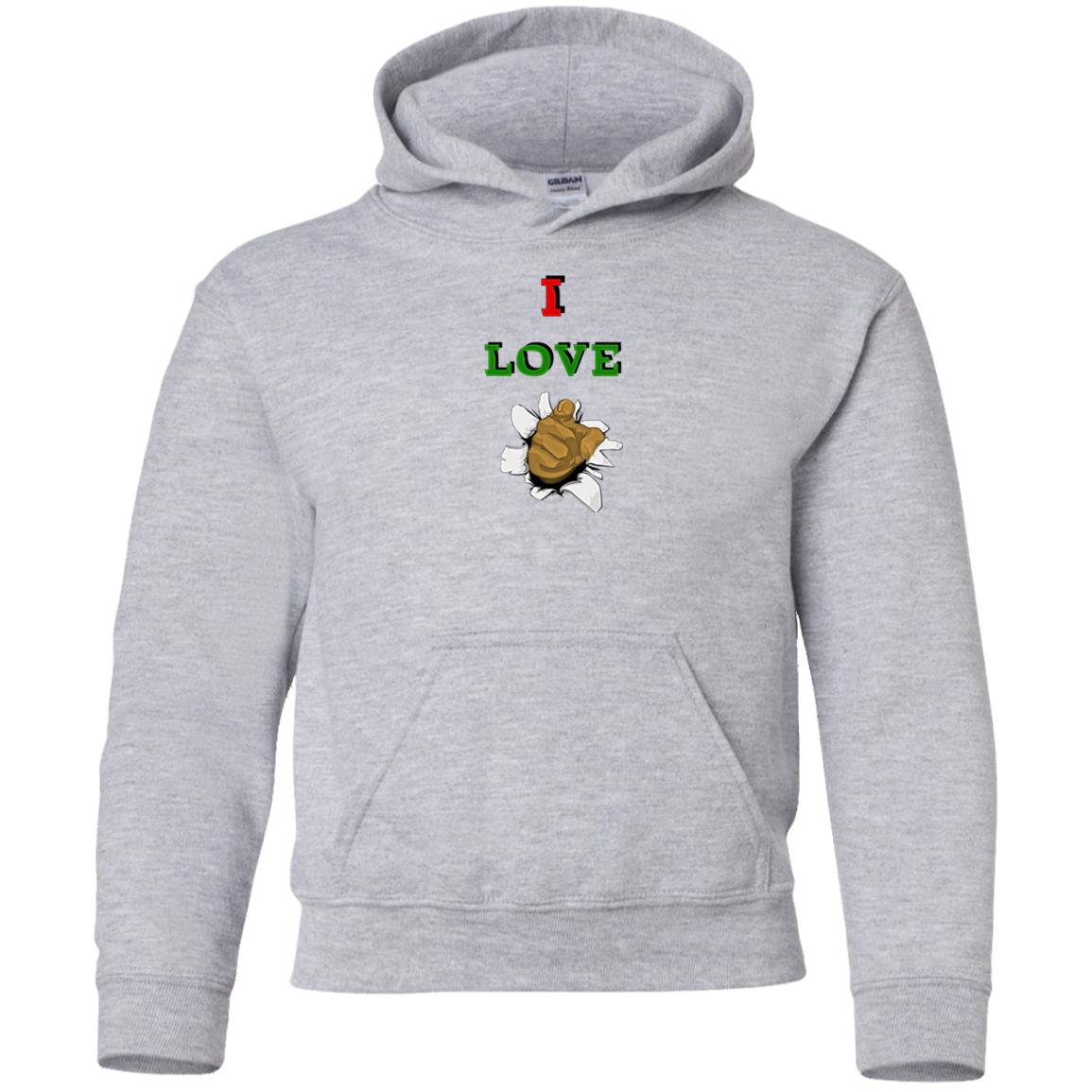 I Love You Youth Boys Pullover Hoodie