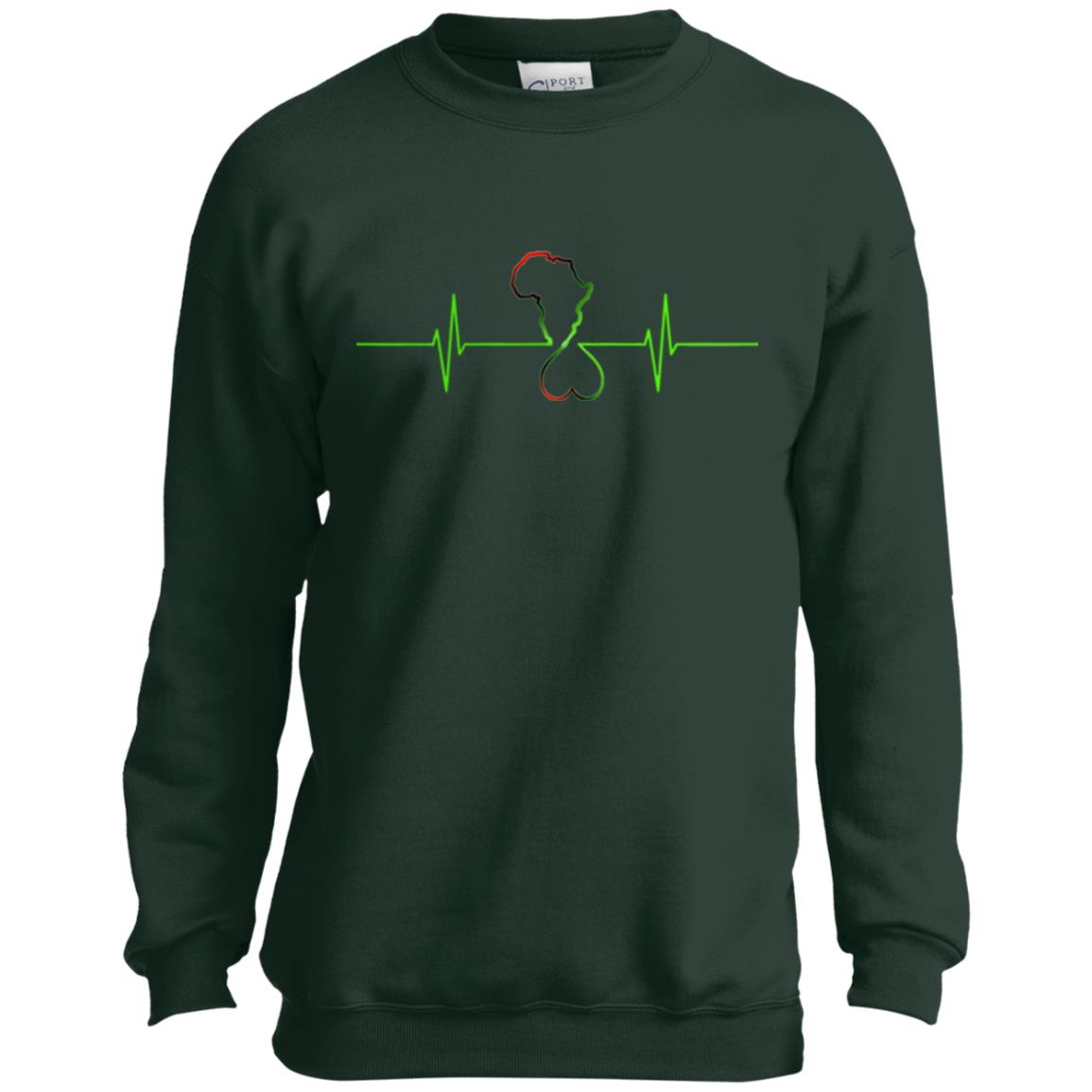 Afrika Hearthbeat Youth Crewneck Sweatshirt