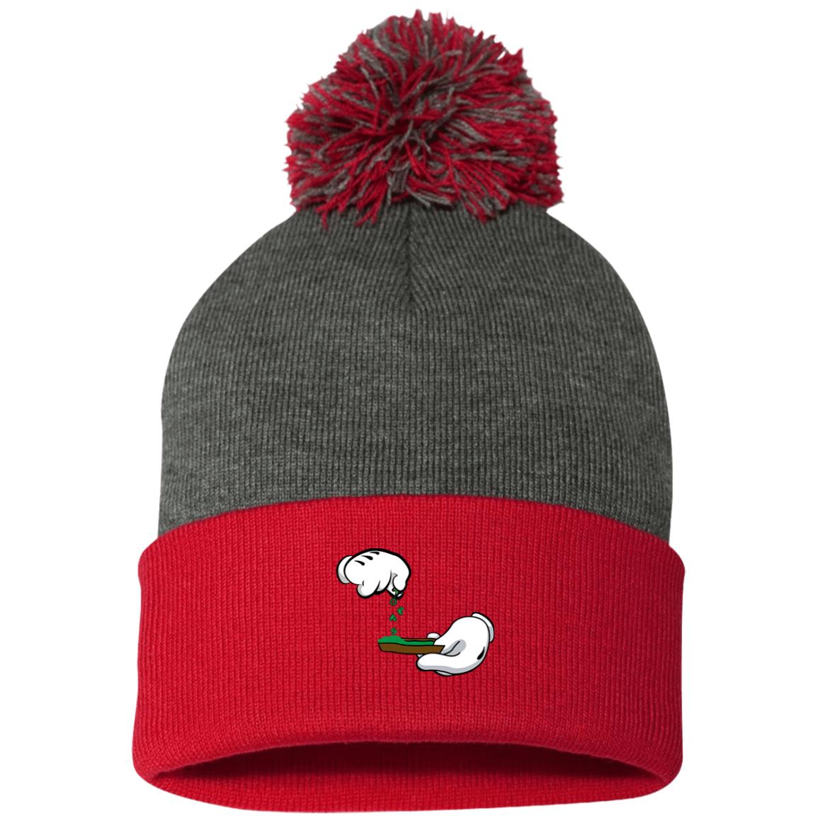 BURN THE OPPS Pom Pom Knit Cap