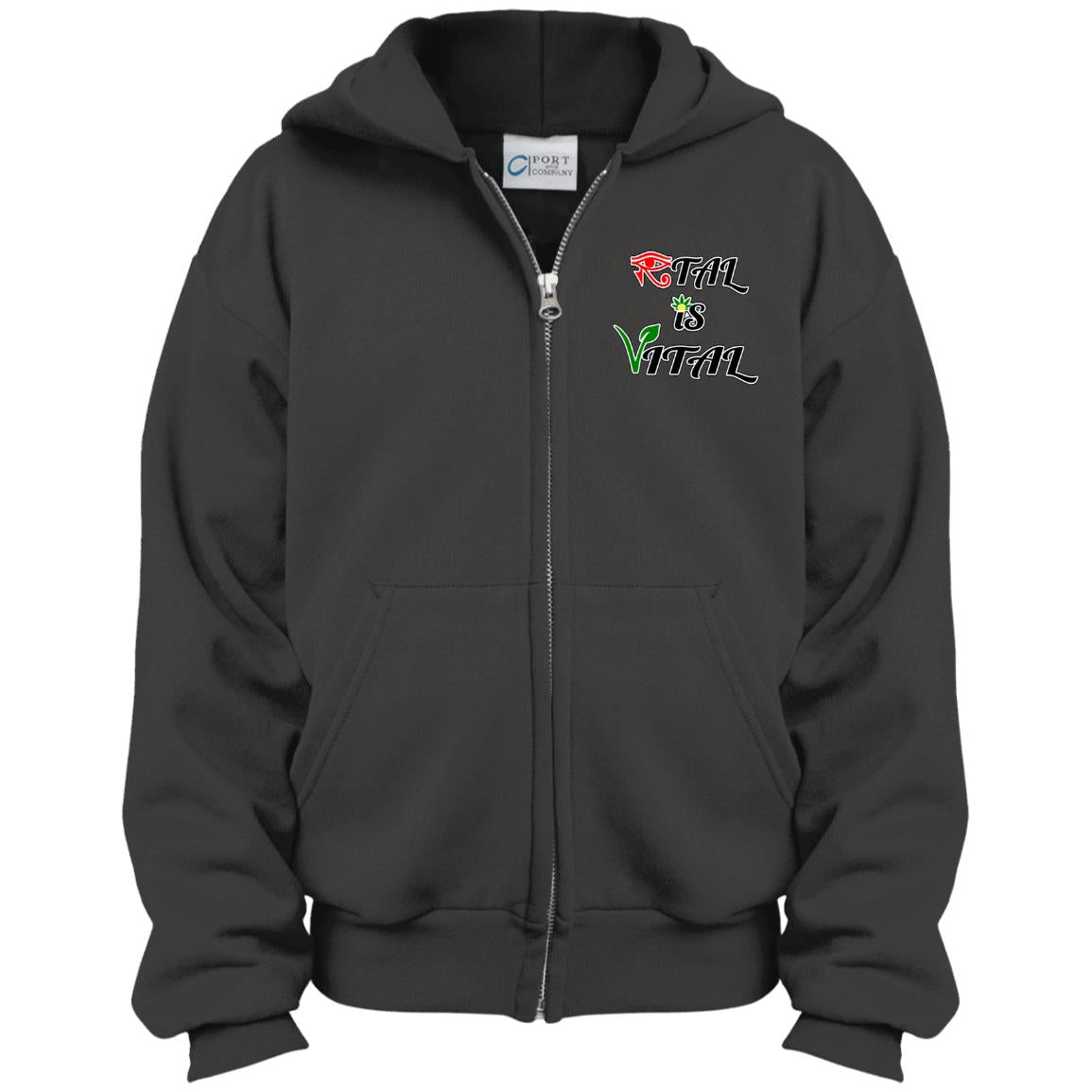 Ital Is Vital EM Youth Full Zip Hoodie