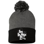 GET YA WALK ON Embroidered Pom Pom Knit Cap