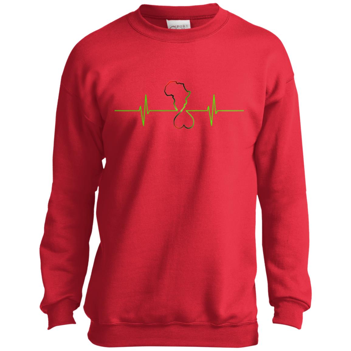 Afrika Hearthbeat Youth Crewneck Sweatshirt