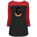 Nubian Goons Mask Ladie' s 3/4 Sleeve T-Shirt