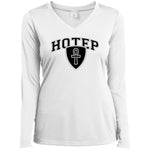 Hotep Ladies' LS  V-Neck T-Shirt