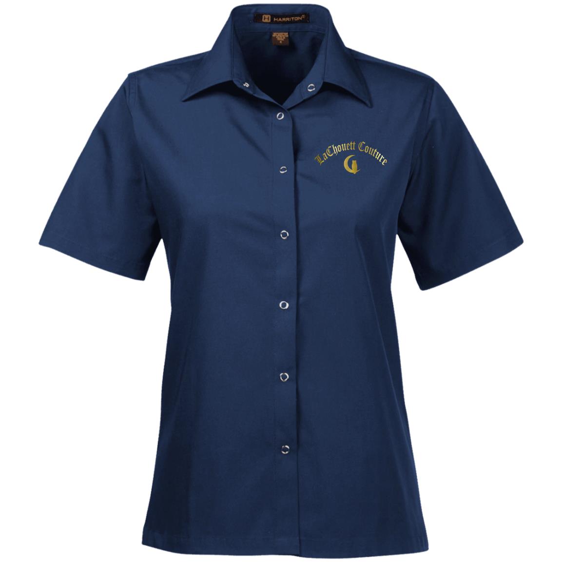 LaChouett Old Gold Ladies' Snap Closure Short-Sleeve Shirt