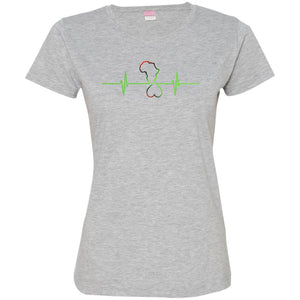 Afrika Hearthbeat Ladies' Jersey T-Shirt