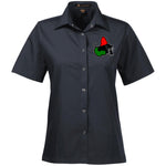 Afrika Panther RBG Ladies' Snap Closure Short-Sleeve Shirt