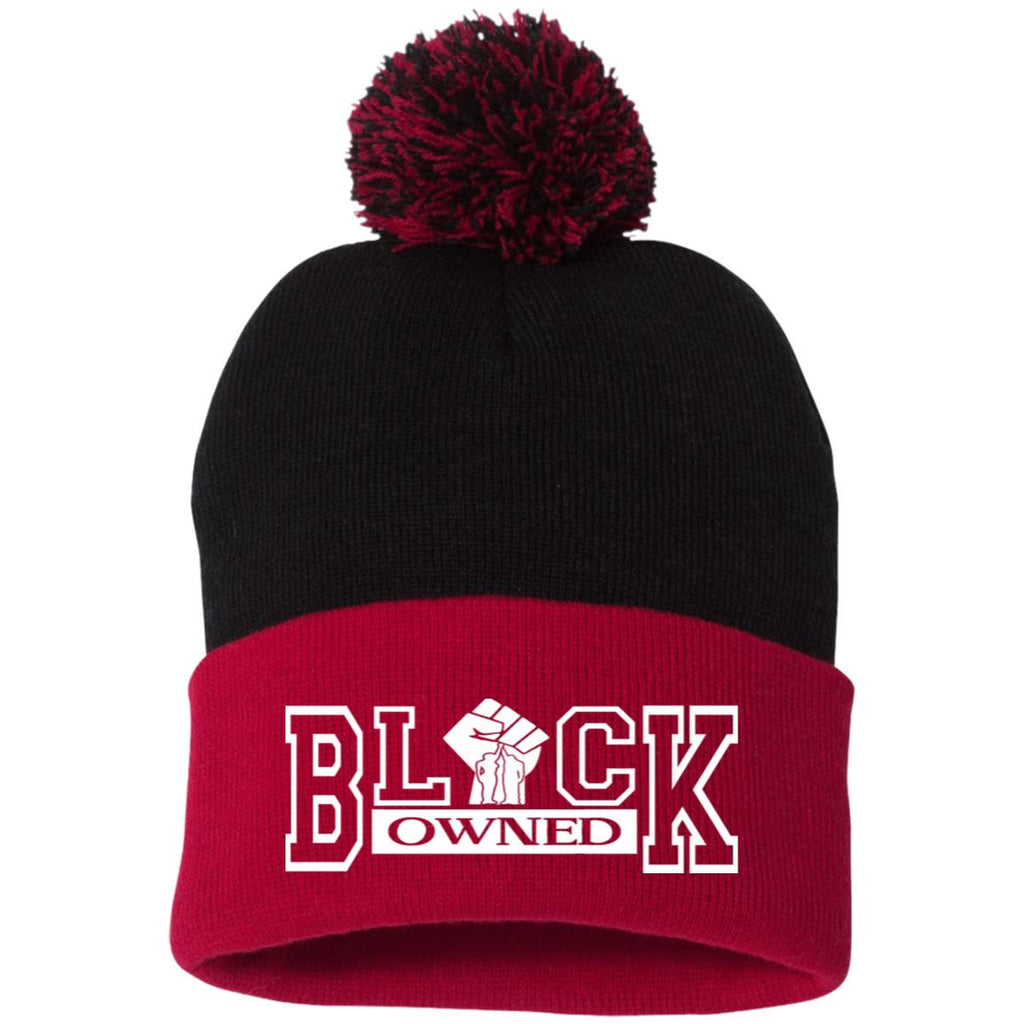 BLACK OWNED Pom Pom Knit Cap