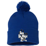 GET YA WALK ON Embroidered Pom Pom Knit Cap