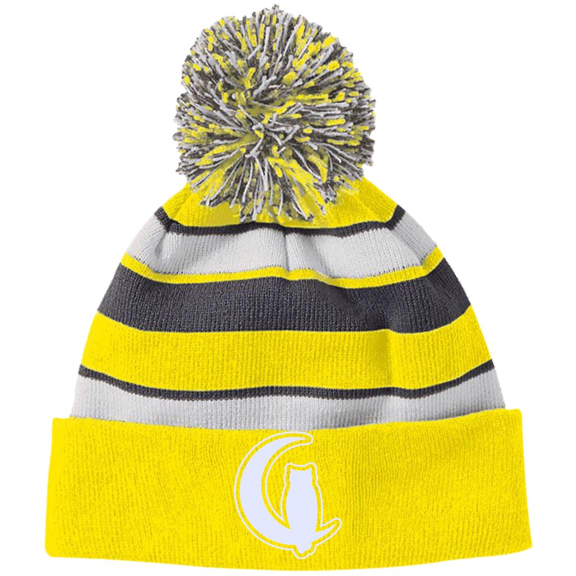 LaChouett WL Striped Beanie with Pom