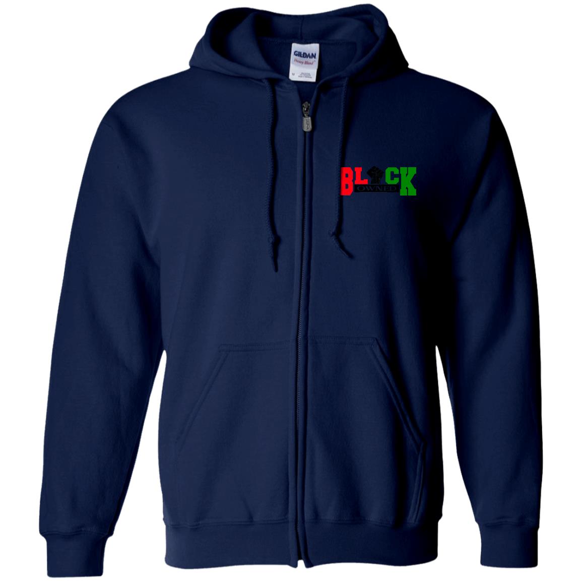 BLACK OWNED RBG Zip Up Hooded Sweatshirt