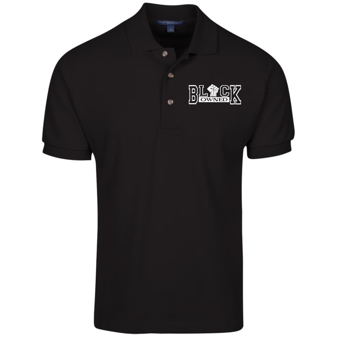 BLACK OWNED Cotton Pique Knit Polo