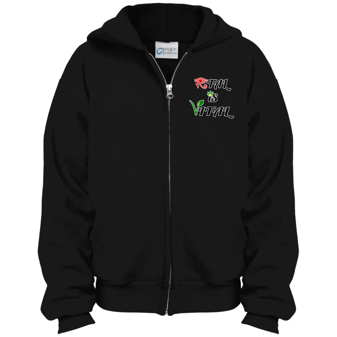 Ital Is Vital EM Youth Full Zip Hoodie