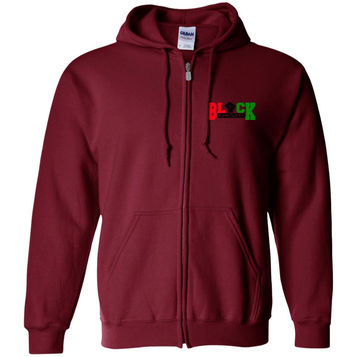 BLACK OWNED RBG Zip Up Hooded Sweatshirt