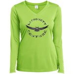 Owl Stripe Ladies' LSV-Neck T-Shirt