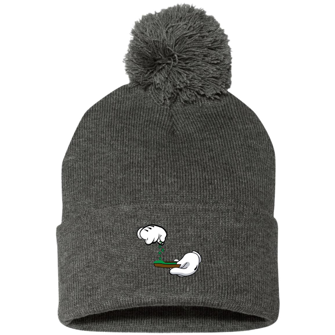 BURN THE OPPS Pom Pom Knit Cap