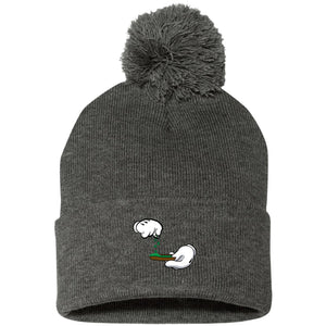BURN THE OPPS Pom Pom Knit Cap