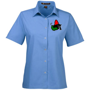 Afrika Panther RBG Ladies' Snap Closure Short-Sleeve Shirt