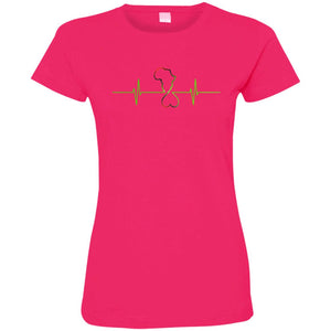 Afrika Hearthbeat Ladies' Jersey T-Shirt