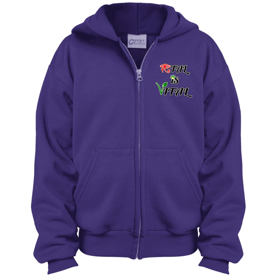 Ital Is Vital EM Youth Full Zip Hoodie