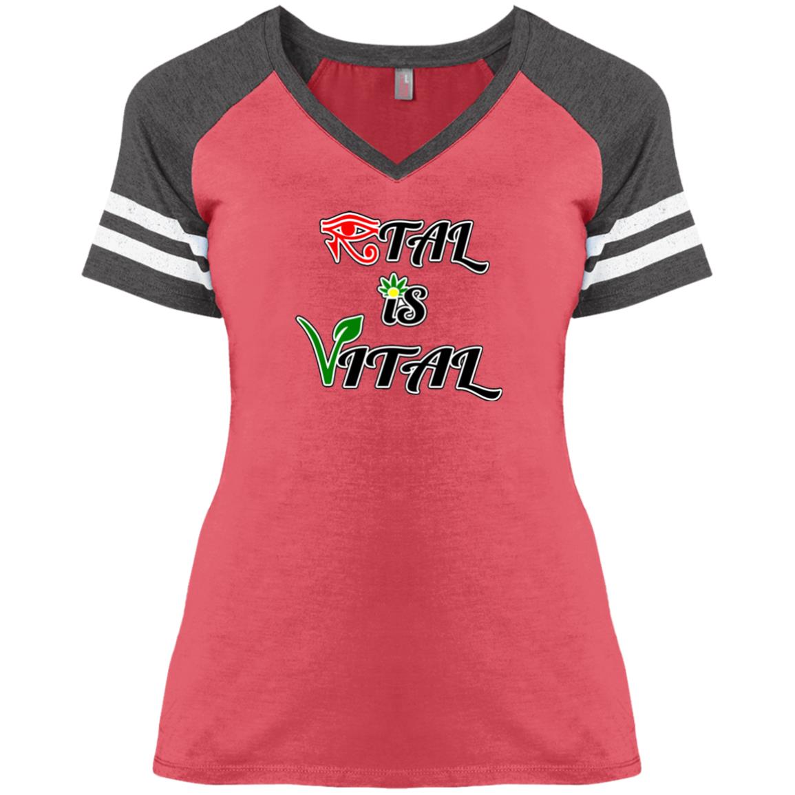 Ital Is Vital Ladies' V-Neck T-Shirt