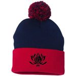 Flower of Life Pom Pom Knit Beanie Hat