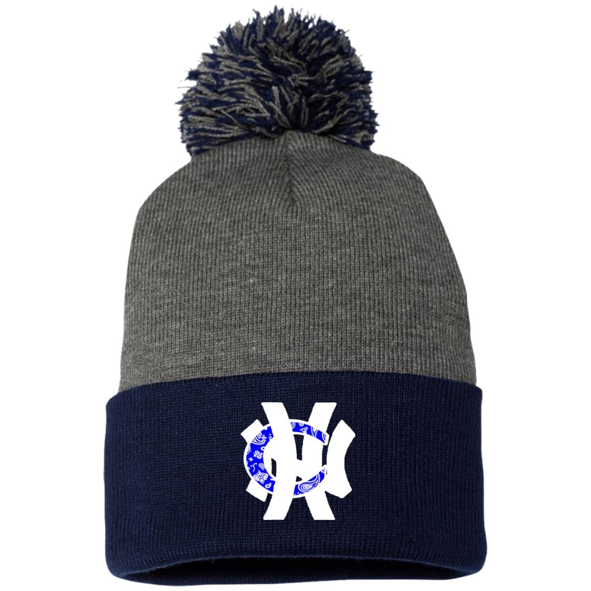 NHC BW Pom Pom Knit Cap