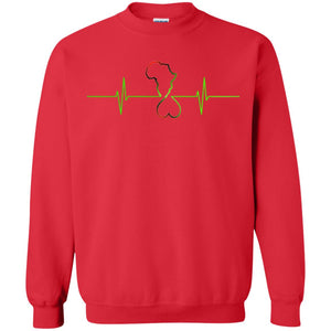 Afrika Hearthbeat Crewneck Sweatshirt