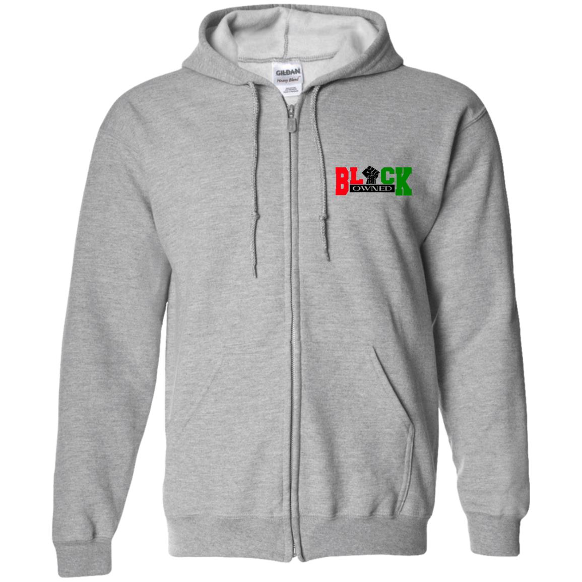 BLACK OWNED RBG Zip Up Hooded Sweatshirt