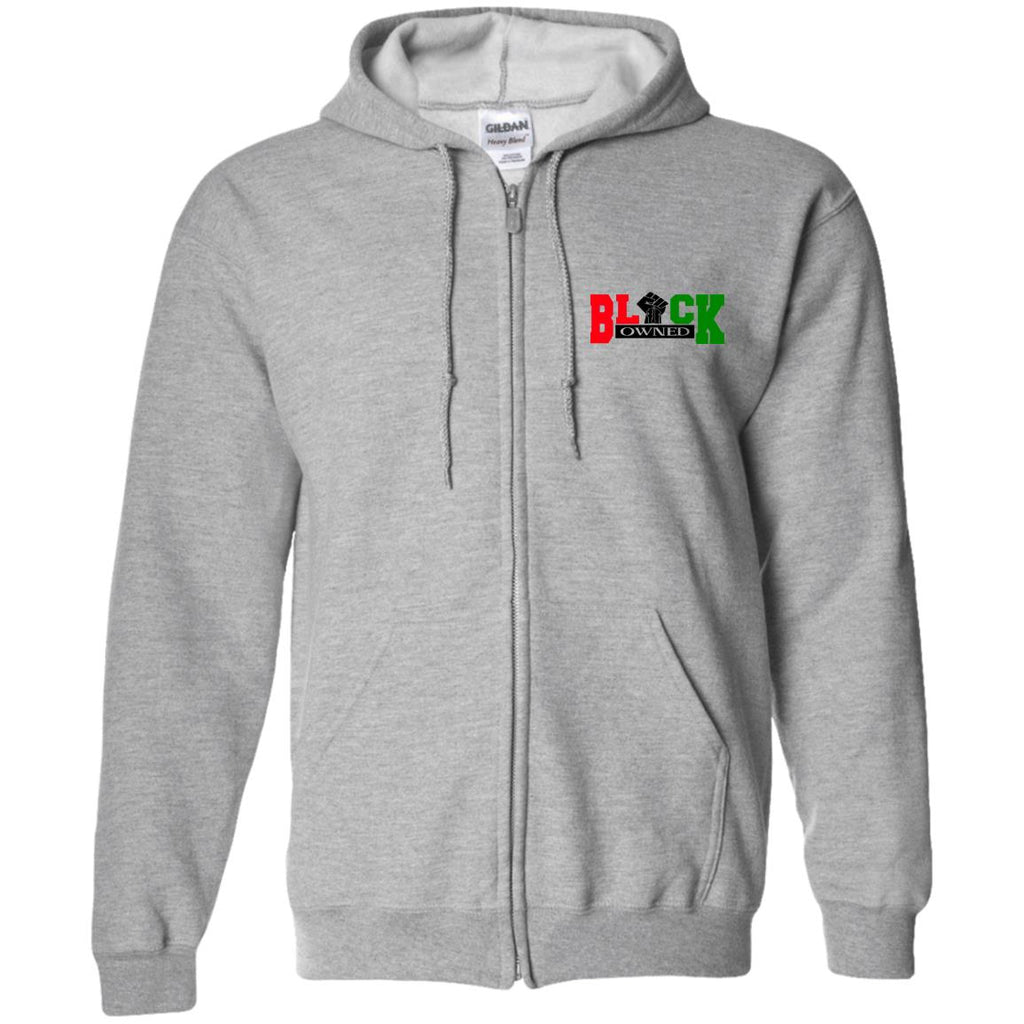 BLACK OWNED RBG Zip Up Hooded Sweatshirt