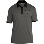 LCC SL Heather Contrast Polo
