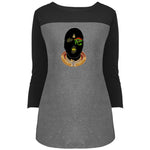 Nubian Goons Mask Ladie' s 3/4 Sleeve T-Shirt