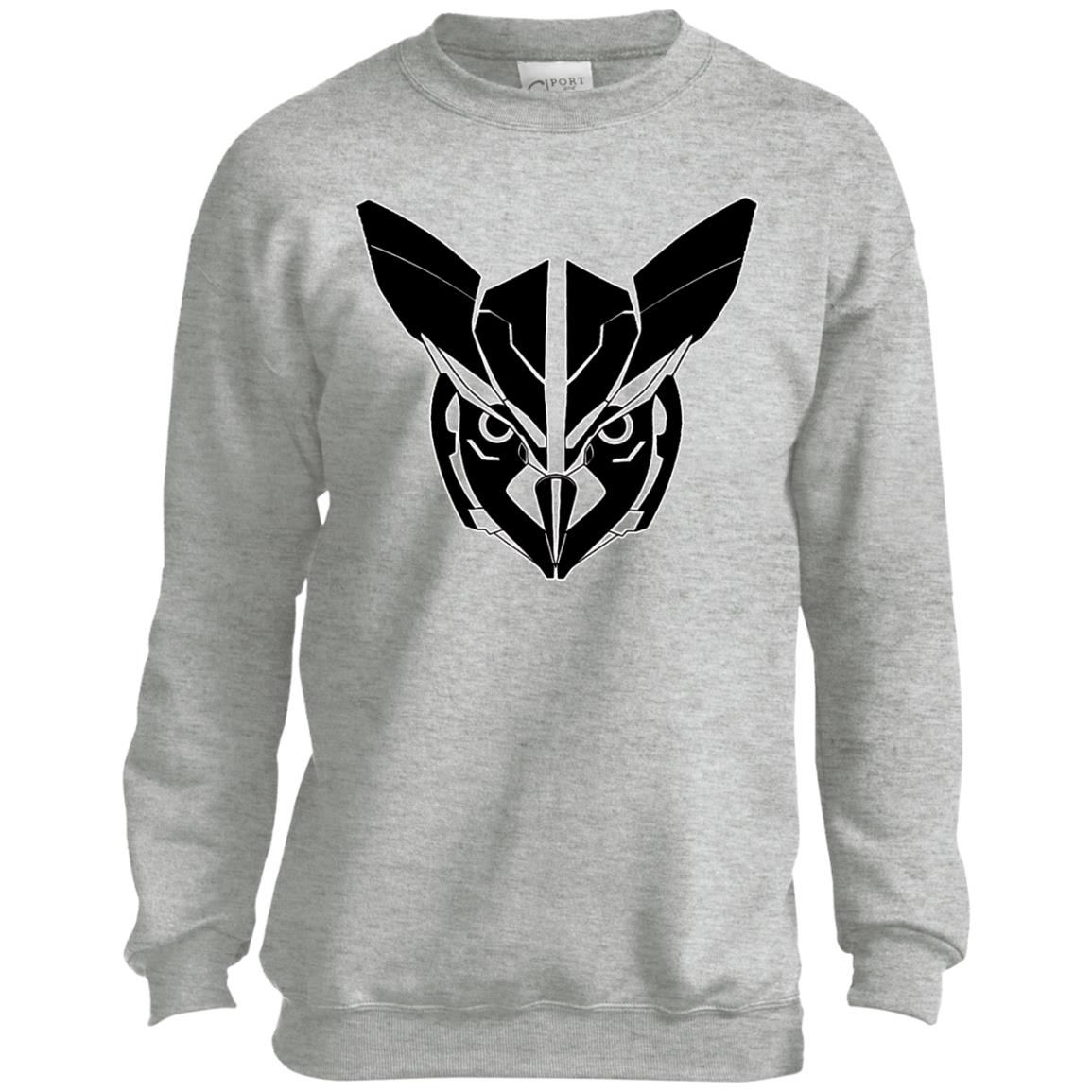 Owl Face Transformers Youth Crewneck Sweatshirt