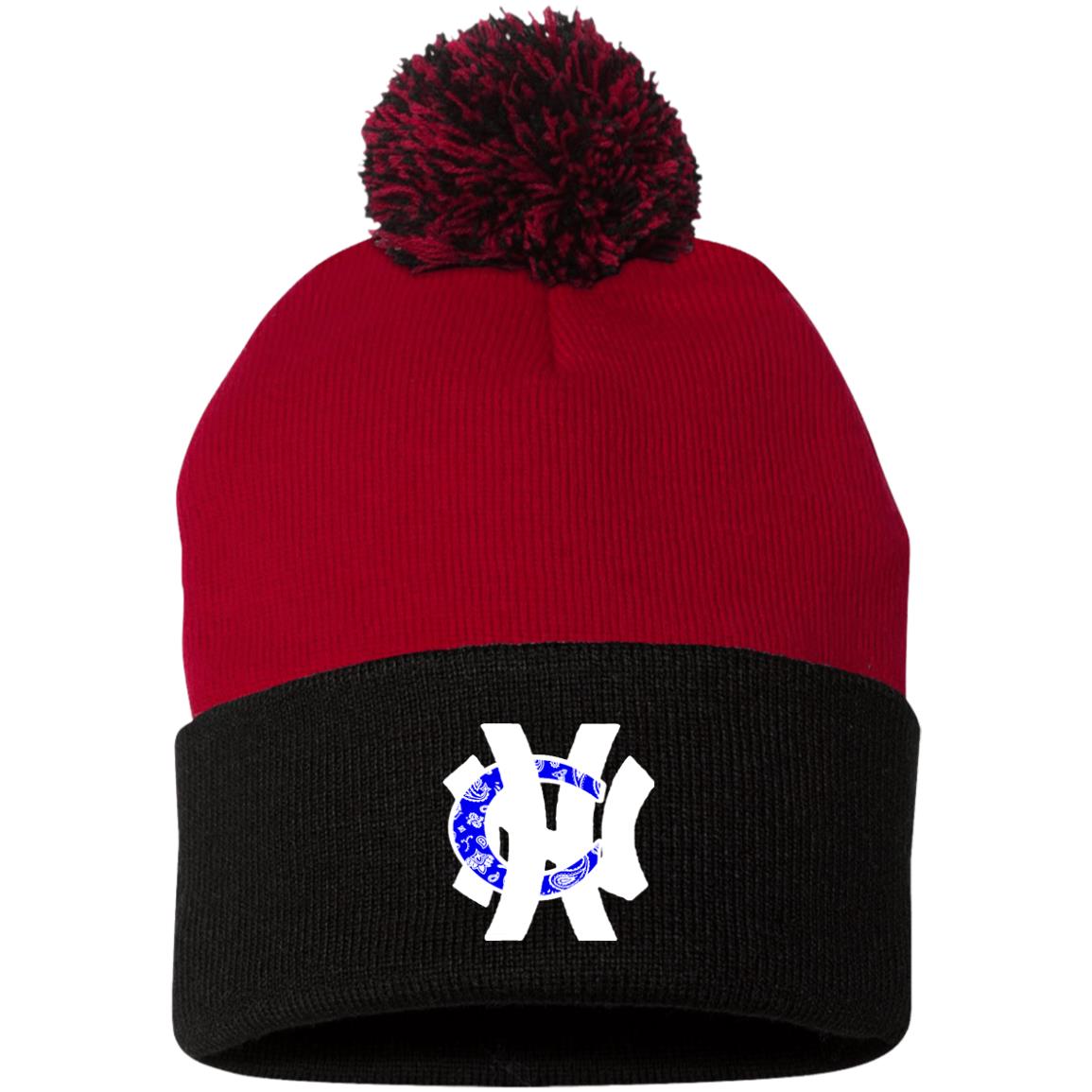 NHC BW Pom Pom Knit Cap