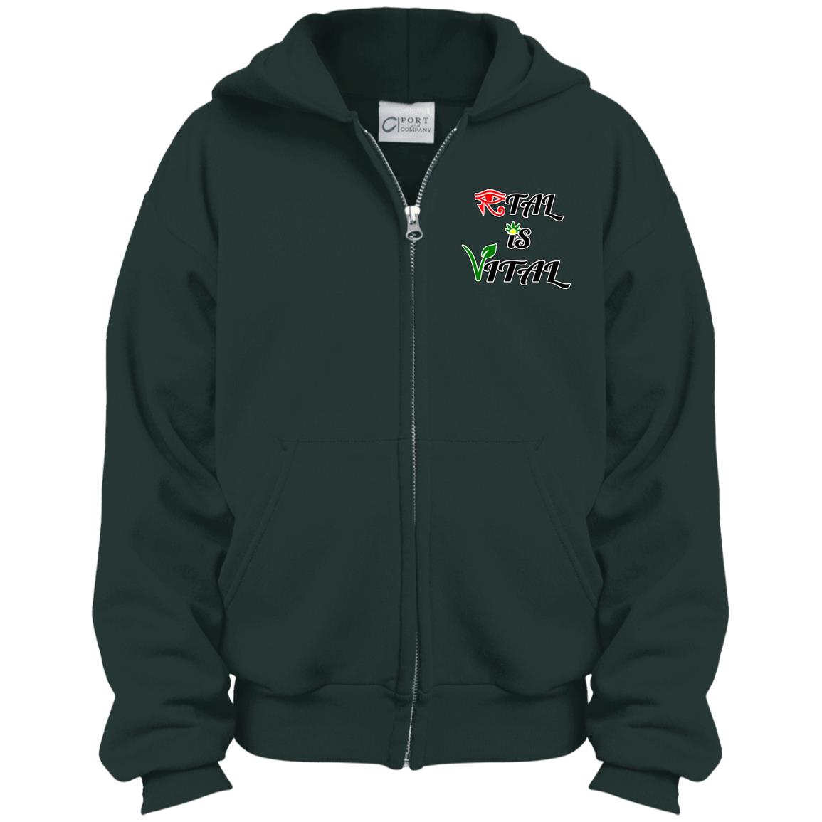 Ital Is Vital EM Youth Full Zip Hoodie