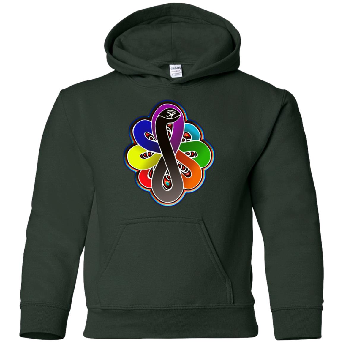 Infinity Snake of B-mwelo(chakras) Youth Pullover Hoodie