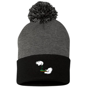 BURN THE OPPS Pom Pom Knit Cap