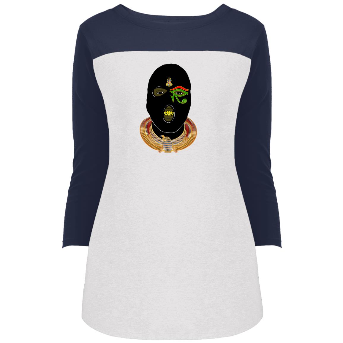 Nubian Goons Mask Ladie' s 3/4 Sleeve T-Shirt