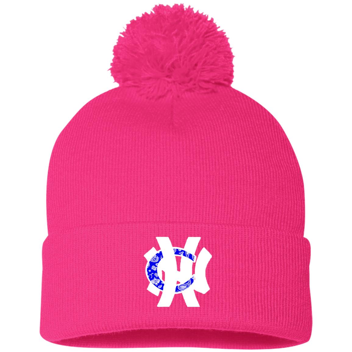 NHC BW Pom Pom Knit Cap